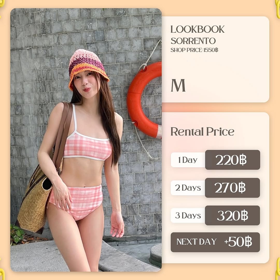 เช่าชุด Sorrento แบรนด์ lookbookbeachclub สีชมพู