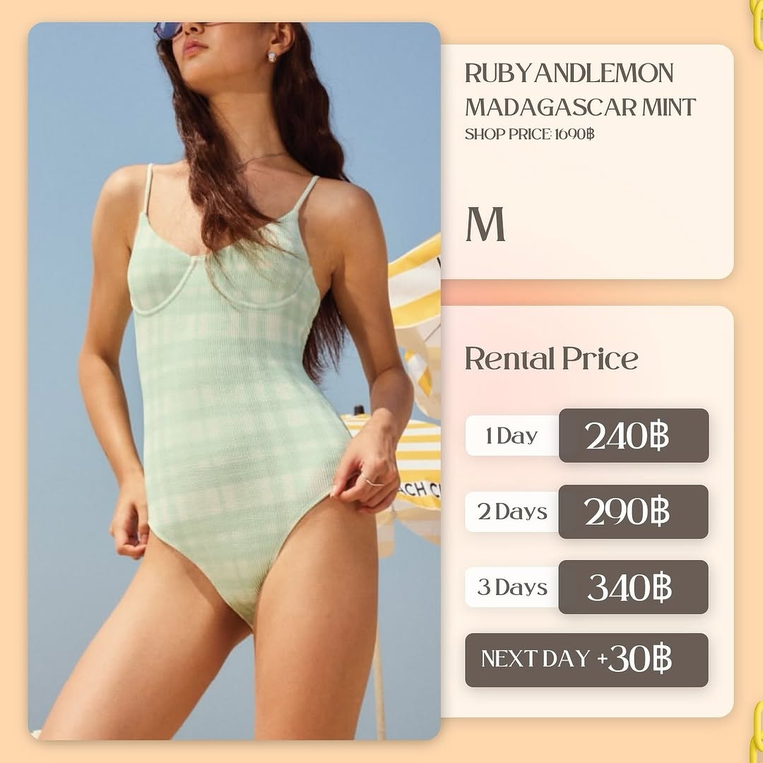 เช่าชุด Madagascar mint แบรนด์ lookbookbeachclub สีเขียว