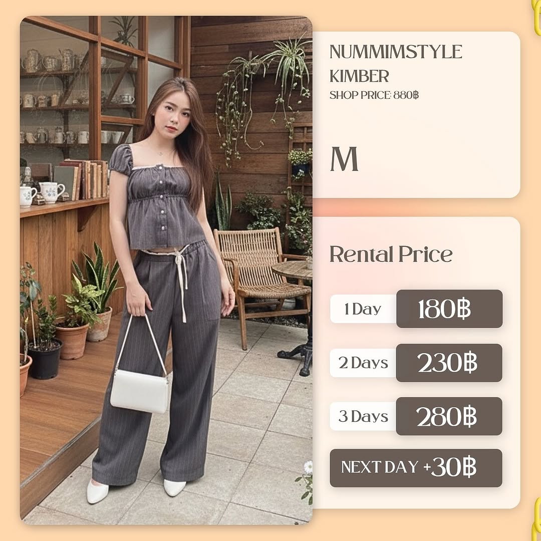 เช่าชุด Kimber แบรนด์ nummimstyle สีเทา