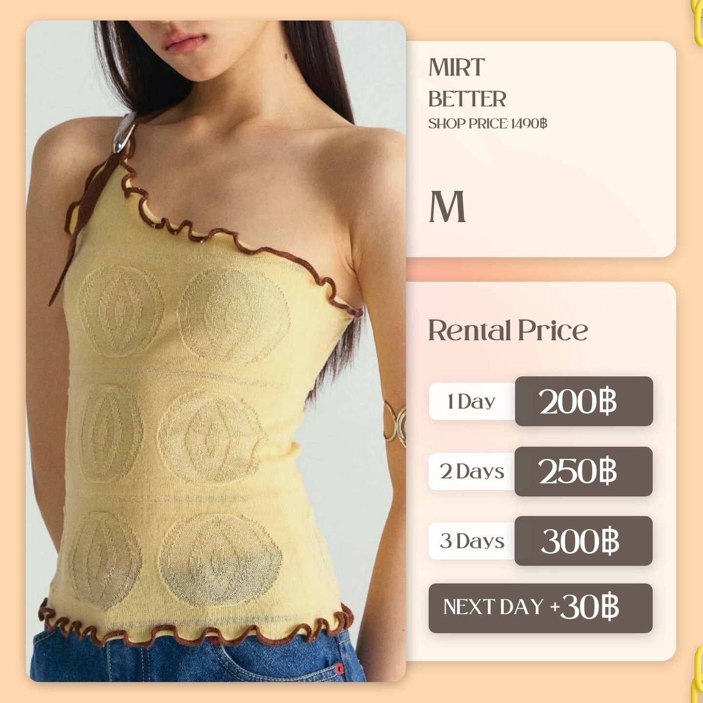 เช่าชุด Better แบรนด์ Mitr สีเหลือง