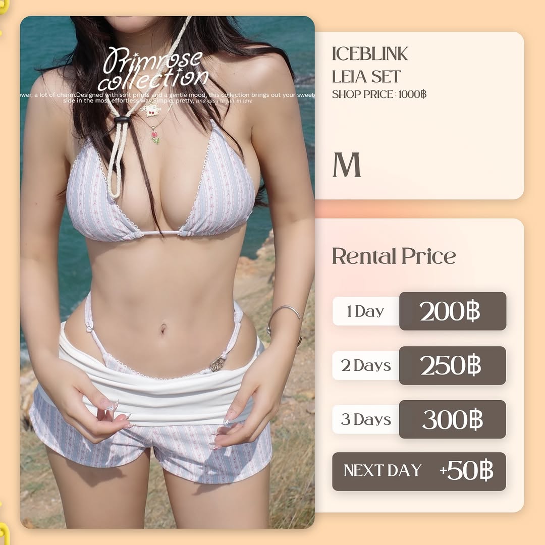เช่าชุด Leia set แบรนด์ iceblinksummer สีฟ้าสกัด