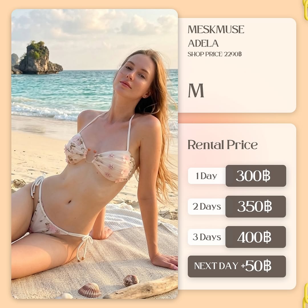 เช่าชุด Adela แบรนด์ meskmuse สีชมพู