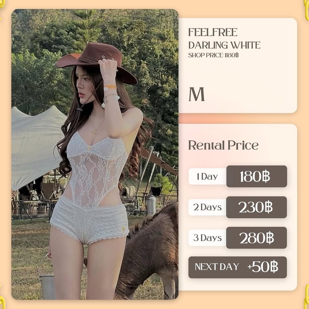 เช่าชุด Darling แบรนด์ feelfreebkk สีขาว